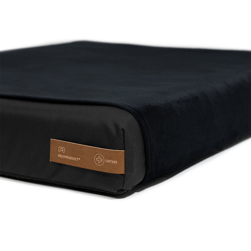 Orthopedic Polyester Pet Bed, 8cm H x 60cm W x 70cm D, Black