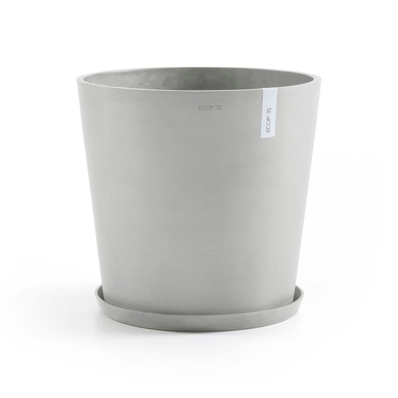 Jardinières en pot, H 15,75 po x l 15,75 po x P 13,78 po, Blanc gris