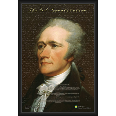  Offert sous licence officielle Smithsonian - Hamilton, affiche d'art encadrée - 24 po x 36 po - Cadre en bois d'ingénierie robuste avec verre plexi - prêt à être accroché