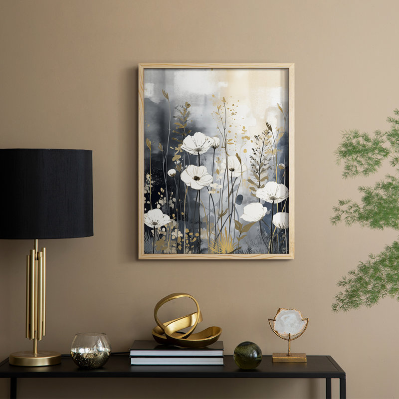 Impression encadrée FLORAL Series CCCCXIX - Bois massif, H 11 po x l 9 po