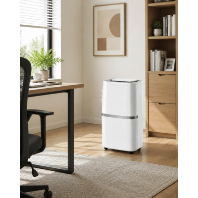 50 Pint Portable Dehumidifier with Continuous Drain Hose, Touch Timer, Auto Swing & Washable Filter for Basement and Home