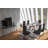 Alagan Glass Top Metal Base Dining Table