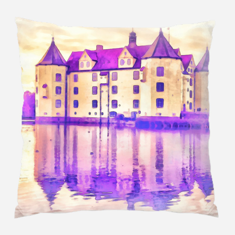 Coussin décoratif Alvey, Microsuède, Intérieur