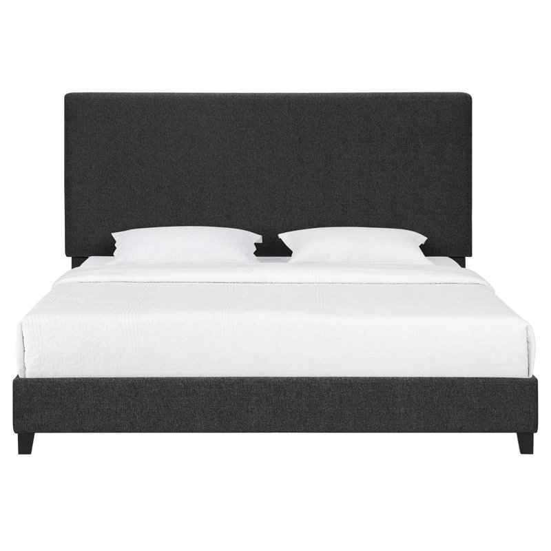 Lit plateforme tapissier de qualité supérieure avec fabrication robuste, mousse confortable et assemblage facile pour une expérience de sommeil reposante