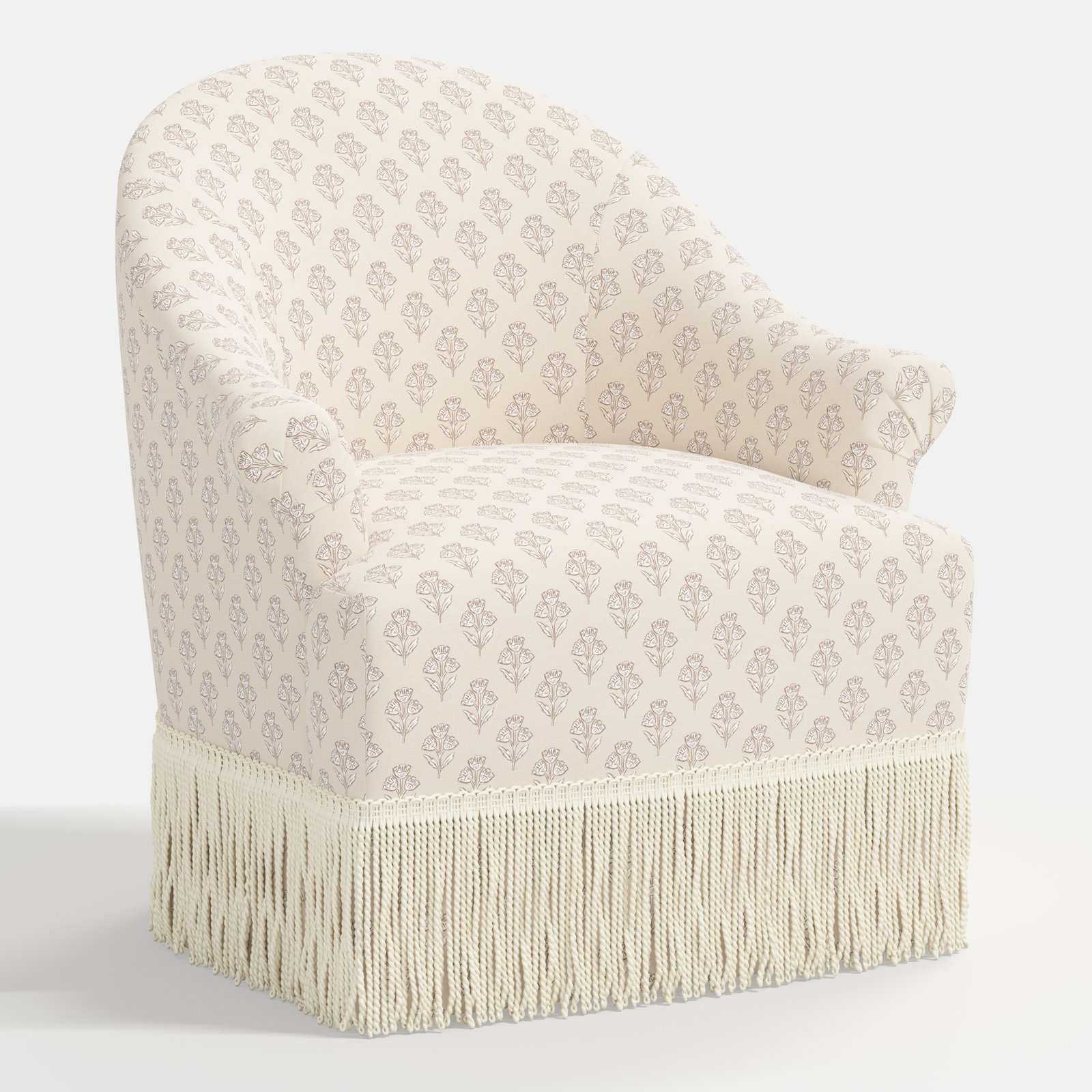 Stoffer Home x Cloth & Co. Marie Swivel Armchair, Francie Cream