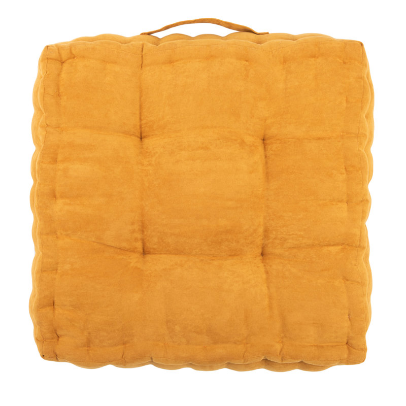 Gardenia Navy Blue Velvet Tufted Square Floor Pillow