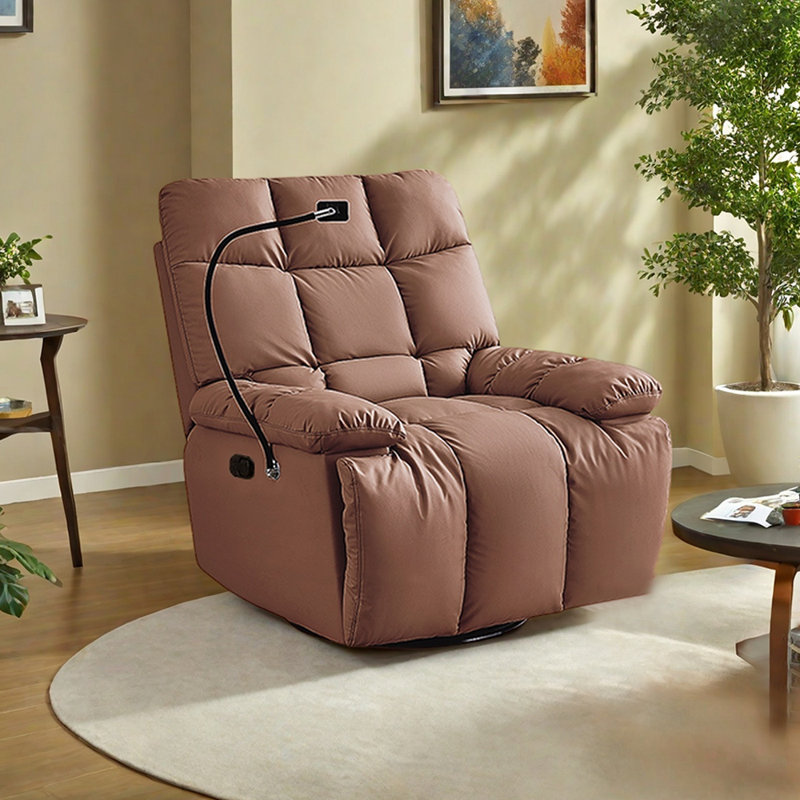 Single Leisure Functional Recliner with Holder, Brown