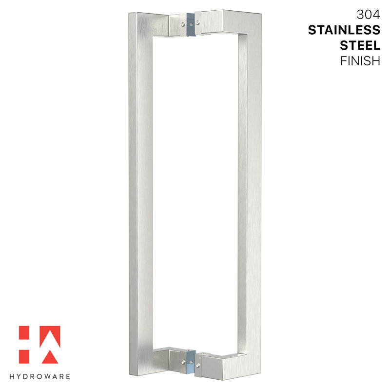 Satin Push/Pull Door Handle, 24" H x 3.65" W x 2.5" D
