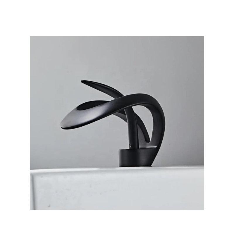 Single-Hole Bathroom Faucet, Black