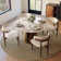 Suzzie Modern Sintered Stone Round Dining Table with Pedestal Base, Pre-Assembly