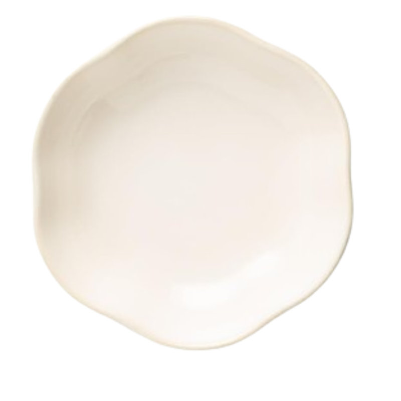 Anneau à fleurs en céramique blanche et plat à bijoux