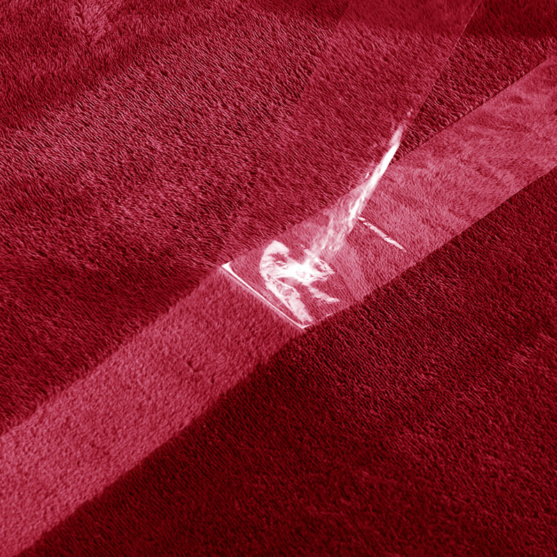 Couverture en flanelle Palermo, L 77 po x L 81 po, Rouge