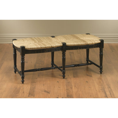 Damari Wicker and Wood Bench