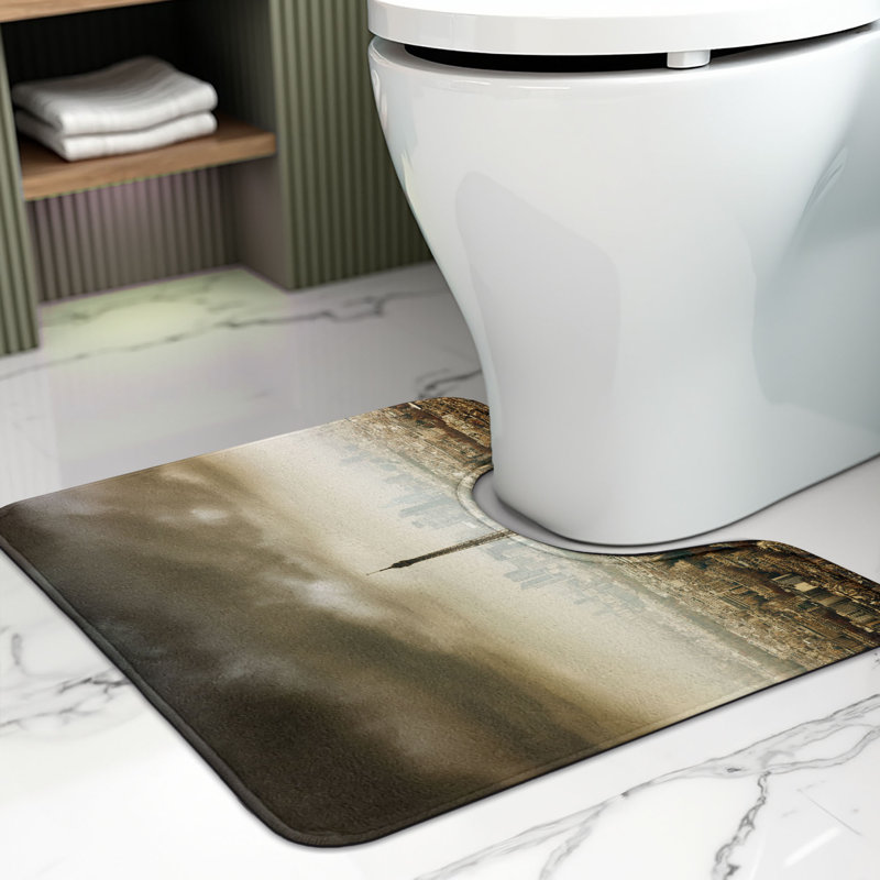 Tapis de salle de bain en forme de U Eiffel Eiffel