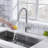 Euro Collection High-Arc Single Handle Kitchen/Bar Faucet with 2-Function Pull-Down Spout Sprayer - Chrome Polished-52012519