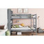 Lit superposé avec tablettes, lit en bois d'hévéa avec tête de lit à tablettes, barrières de sécurité et échelle, convertible en 2 lits-824143166