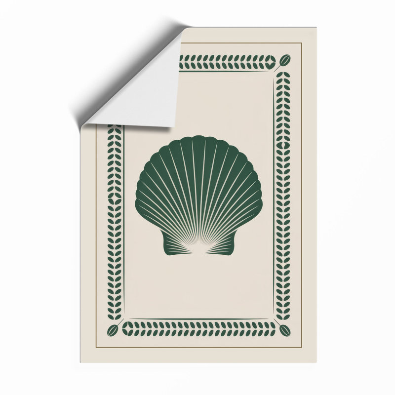 Scallop Shell Study Botanical - Framed Print, Unframed, A4 - 29.7 x 21.0 cm