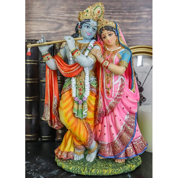 Red Barrel Studio® Frentz Hindu Vedic Radha and Krishna Figurine | Wayfair