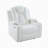 Modern Home Theater Power Recliner Chair with Adjustable Headrests, USB Ports, Cup Holders, LED Lighting & Tray Tables-109425849
