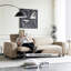 Causeuse-coussin modulaire en cuir véritable blanc crème