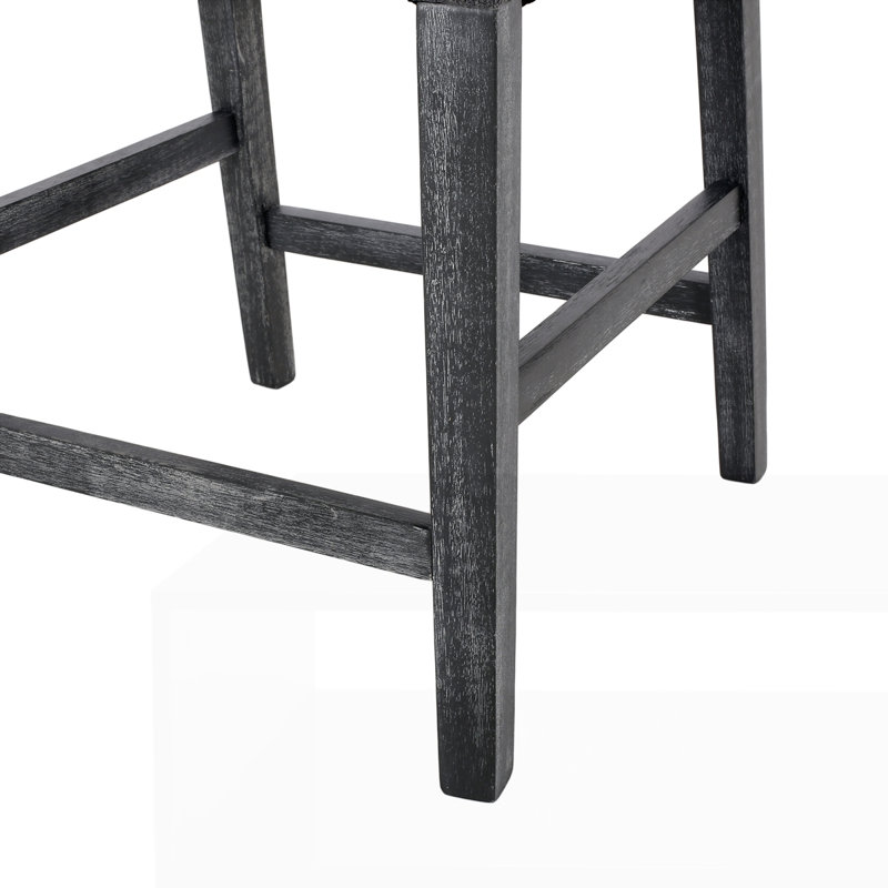 Tabouret de comptoir rembourré de 26 po, Gris anthracite, 1