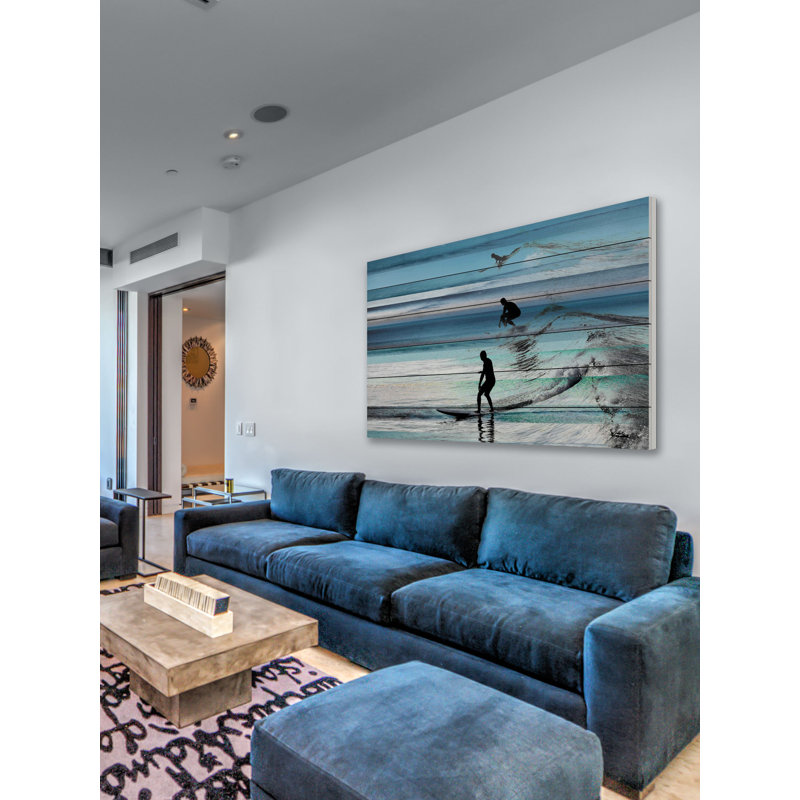 «Wave J saut», reproduction sur bois, H 40 po x l 60 po