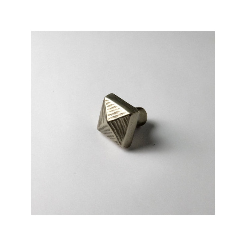 Pyramid Bronze Square Knob, White Bronze
