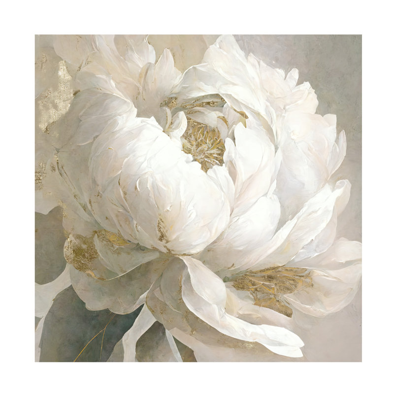 Art sur toile, bolache de pivoine Sasha III, H 18 po x l 18 po