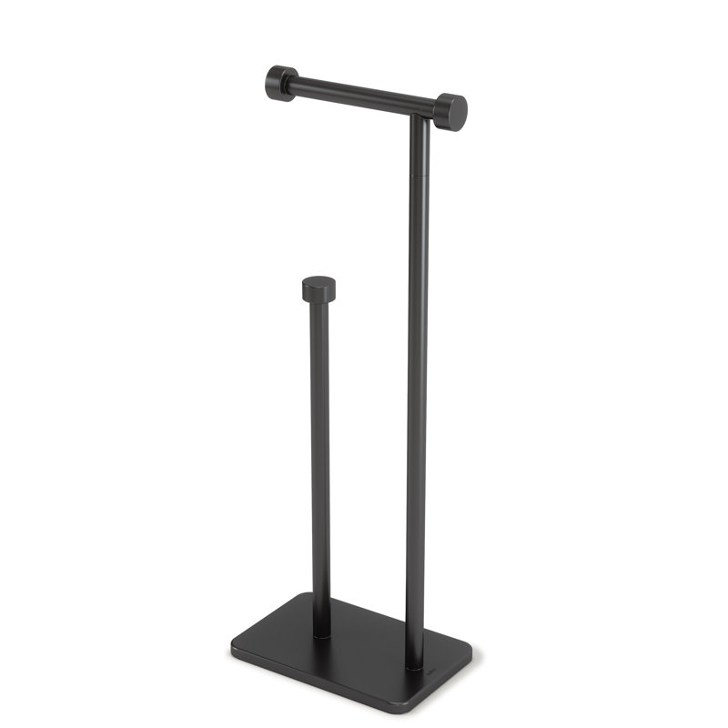 Porte-papier hygiénique sur pied Cappa PTH, Noir