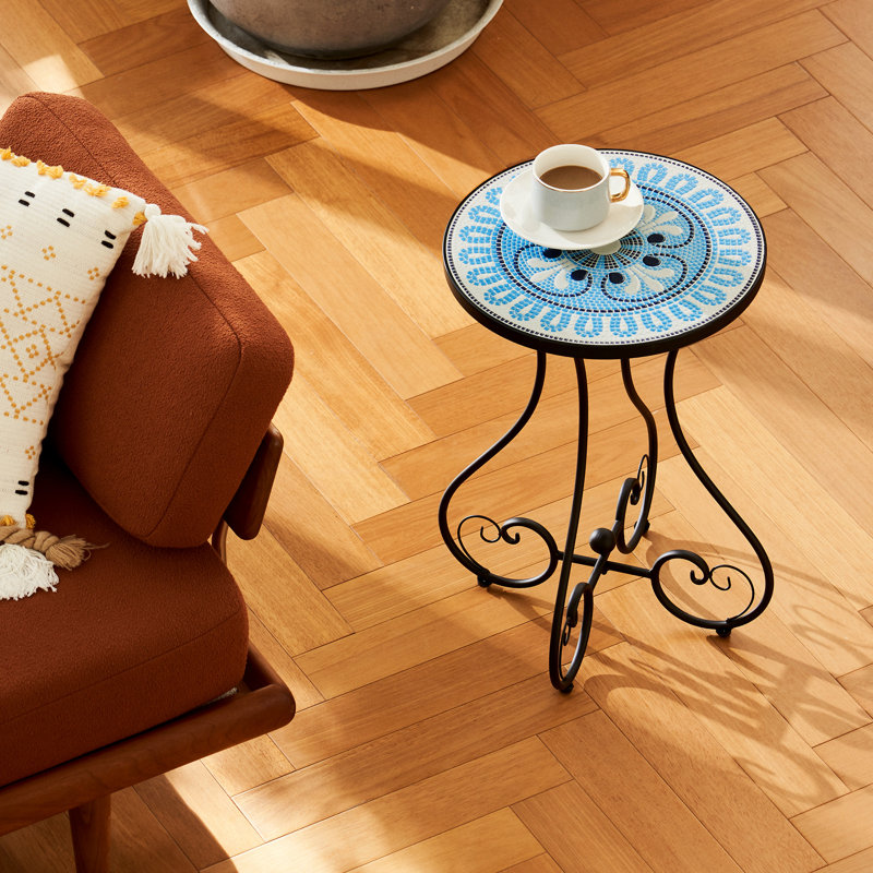 Aleesia Patio Side Table, Teal