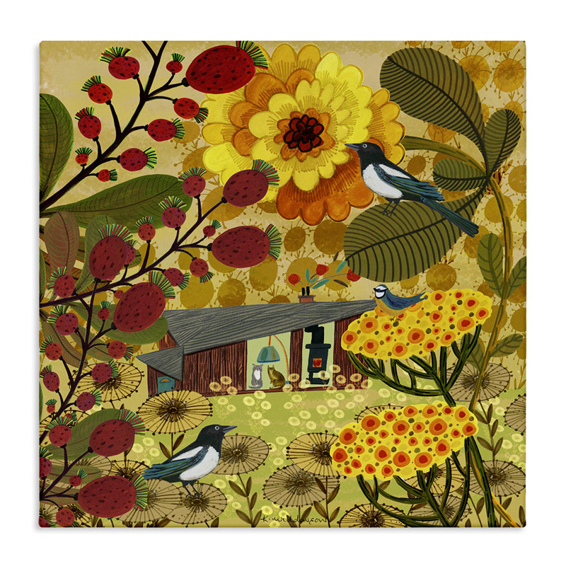 «Warm Autumnal Cottage Canvas» par Kay Widdowson, H 36 po x l 36 po