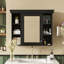 Armoire Ã  pharmacie murale de 35 x 28 pouces avec 6 tablettes ouvertes - Blanc-1851473293
