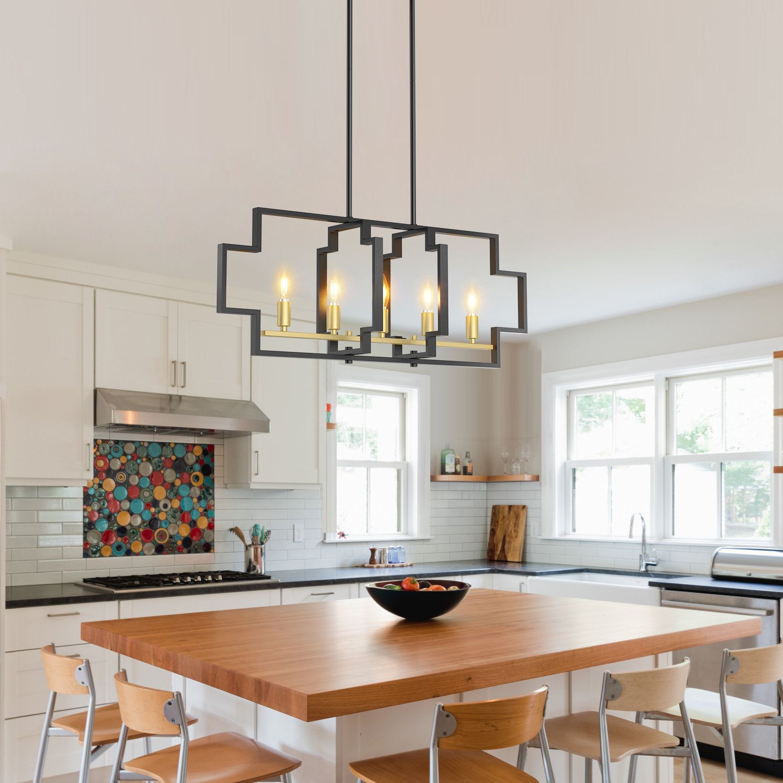 Square island store pendant lights