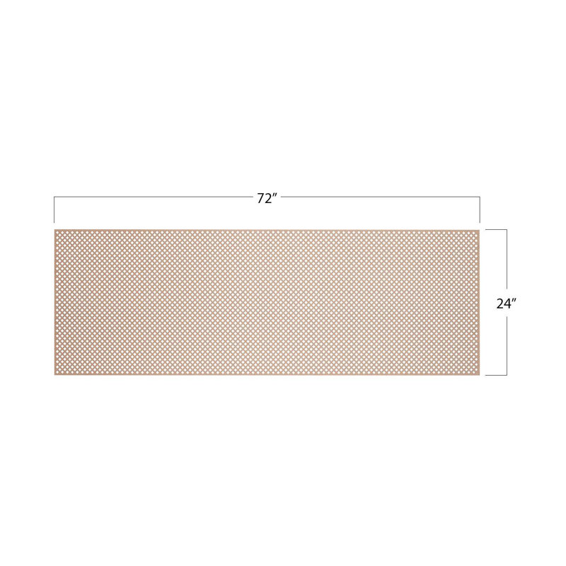 72 In. X 24 In. X 1/8 In. Unfinished Diamond Decorative Perforated Paintable MDF Screening Panel Insert