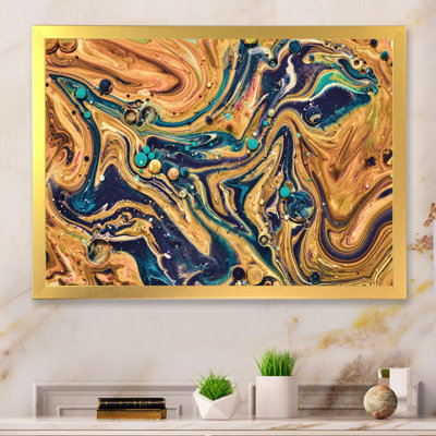 «Brown and Blue Acrylique», reproduction d'art moderne et contemporaine sur toile