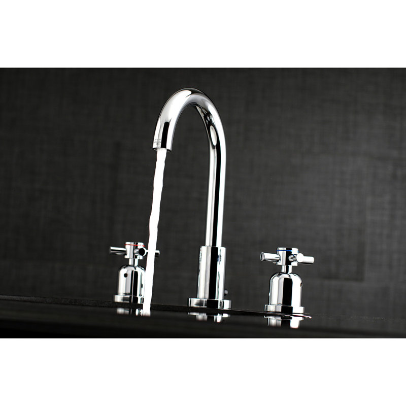 Robinet de salle de bain espacé Kingston, Chrome poli