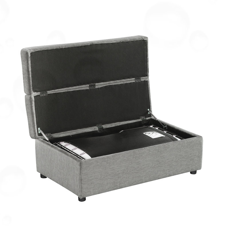 Lit simple convertible Begley, Gris foncé