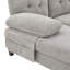 Canapé modulaire en U en chenille de 103,5 po avec double méridienne, poches de rangement et coussins pour accoudoirs-370106840
