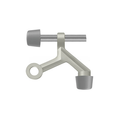 Butoir à charnière Deltana ZHP70U15 pour charnières en acier, monté sur charnière, zinc moulé sous pression en nickel brossé