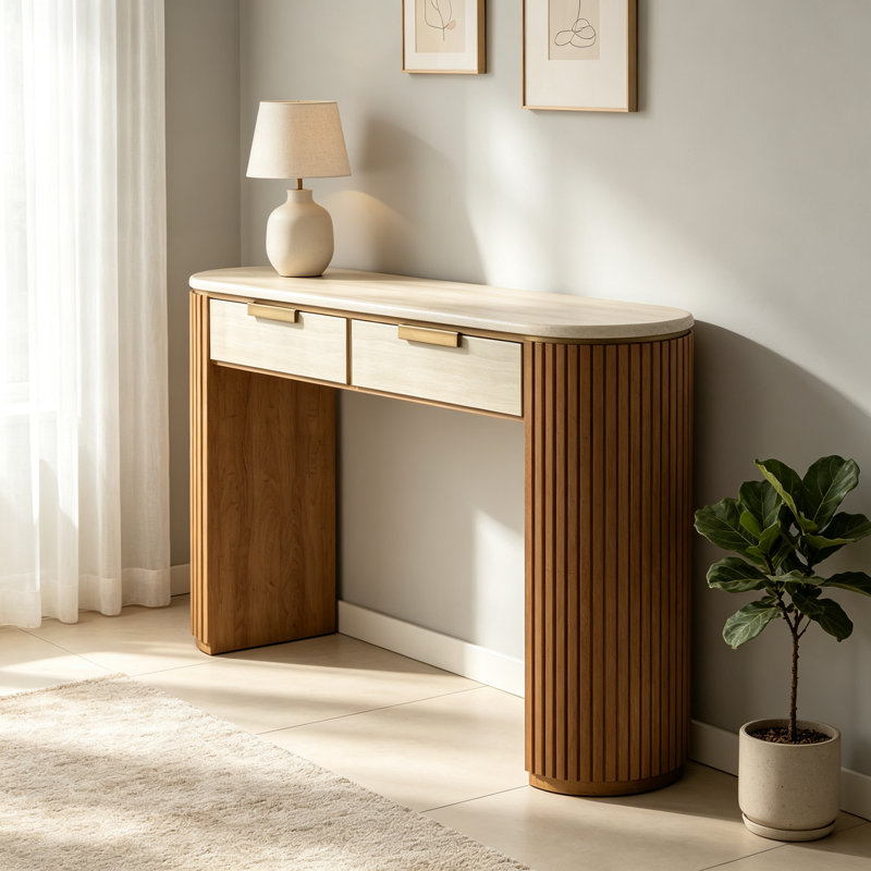 Console American Retro, H 31,5 po x l 63 po x P 17,7 po