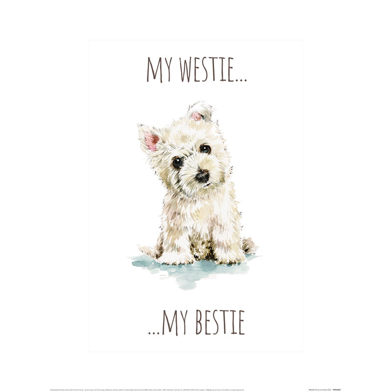 Westie by Louise Nisbet - No Frame Painting
