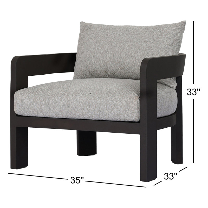 Jackson Outdoor Lounge Chair, Concha Fog