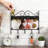 Metal Wall Organizer with Key Hooks