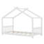 Lit plateforme House avec tête et pied de lit, toit-1129965726
