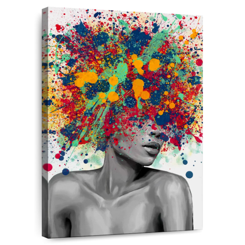 Leisha Afro Pop I, 12" H x 8" W