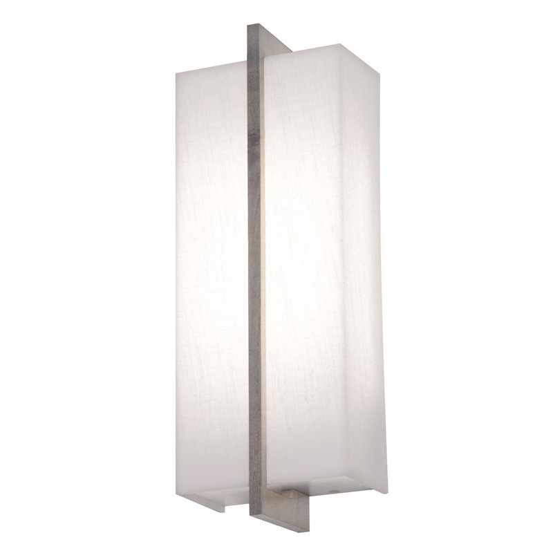 Plafonnier encastré 1 lumière DEL Leeroy, Blanc lin, Gris patiné