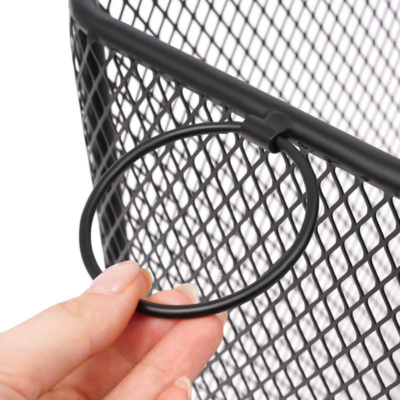 Panier à linge Mesh, Noir mat