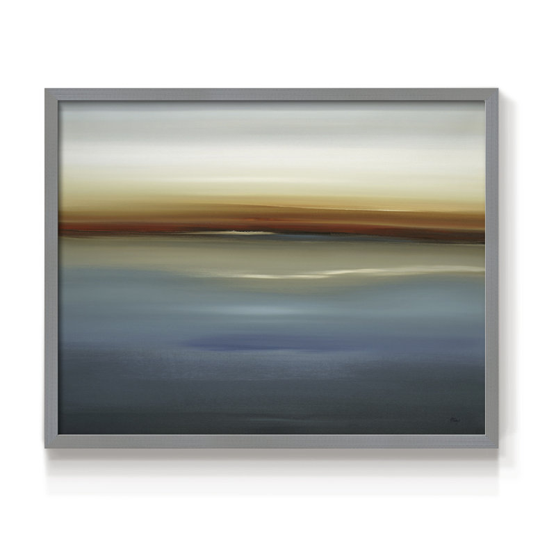 «Beside the Blue II», reproduction encadrée, Gris, H 22 po x l 28 po