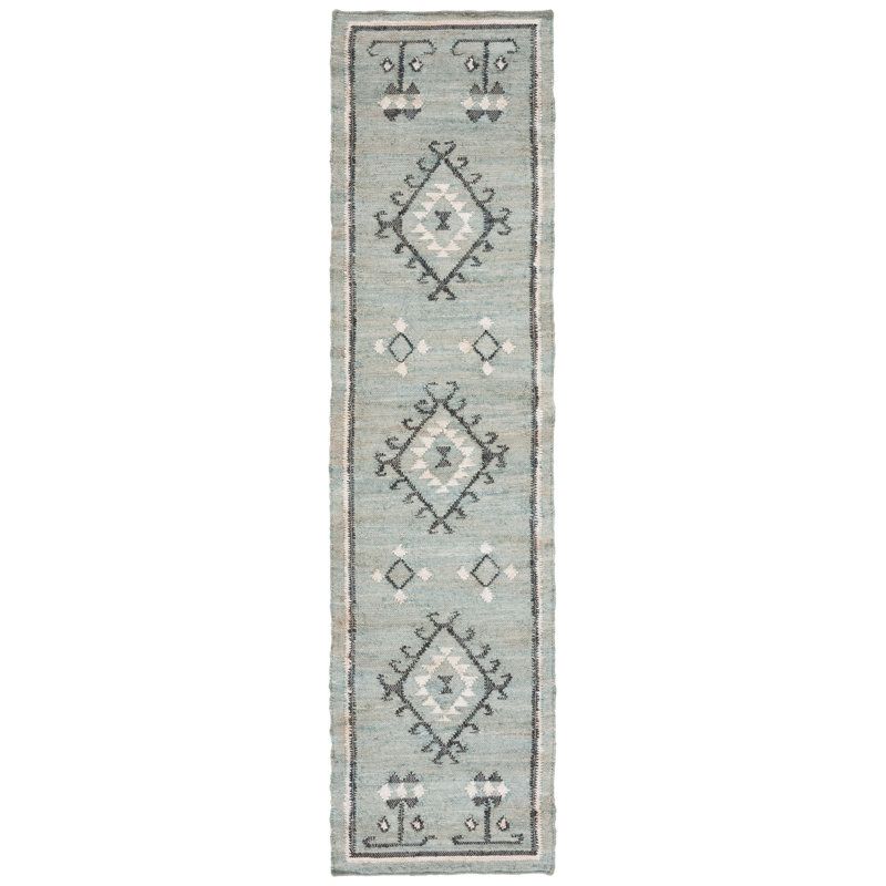 Gilreath Flat Weave Jute Southwestern Rug, Runner 2'3" x 9'