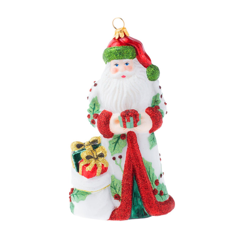 Glitterazzi Holly Berry Santa with Gift